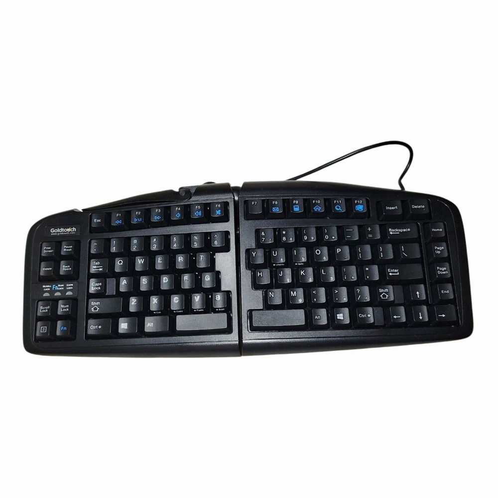 Goldtouch SK-2730 Ergonomic Split Keyboard Adjustable Wired USB Black Tested